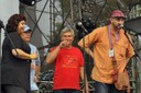 Petr Kajnar se Zlatou Holušovou připíjejí na zdar festivalu