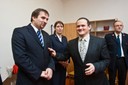 M. Štěpánek (vlevo) s Janem Fr. Krupou, národním ředitelem AS