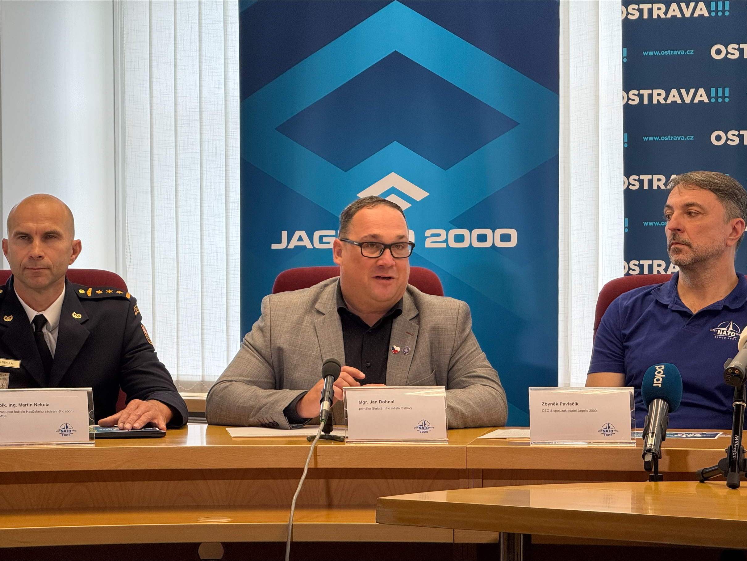 Ostravský primátor Jan Dohnal na tiskové konferenci ke Dnům NATO