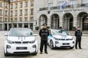 Elektromobily BMW, které budou využívat ostravští strážníci půl roku. 