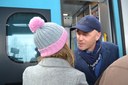 Petra Pálu přivítala na nádraží Barbora Krejčíková, která do Ostravy přijela již v neděli. 