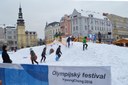 Zimní radovánky v centru Ostravy. 