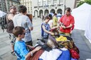 Program Ostravské muzejní noci na Prokešově náměstí.
