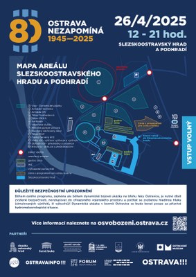 Mapa areálu a podhradí Slezskoostravského hradu