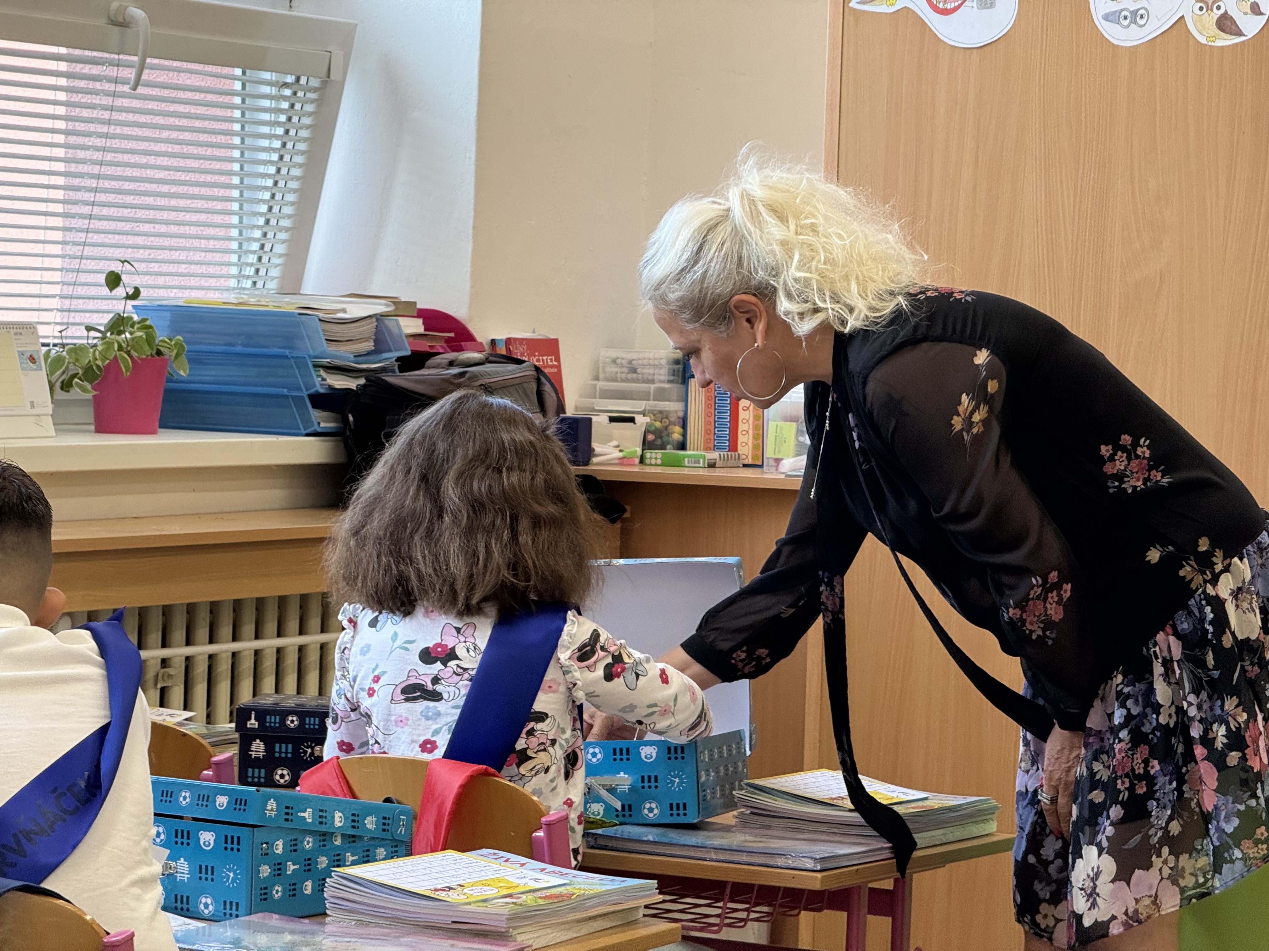 Náměstkyně primátora Dagmar Macháčková na ZŠ Pěší. Foto: MMO