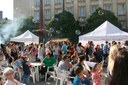 Zahájení muzejní noci ve znaku bublinek z bublifuků.