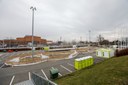 Pohled na část venkovního areály Olympijského parku u Ostravar Arény. 