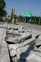 Práce probíhaly i na ul. 28. října u zastávky U vodárny.