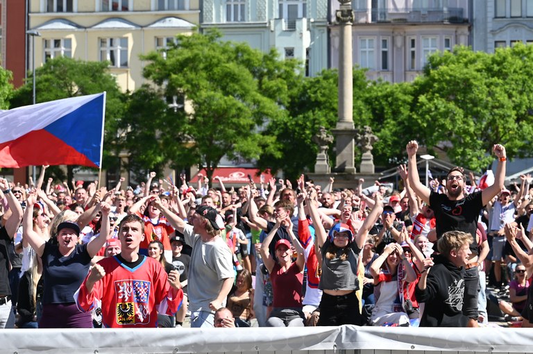 Ostrava připravila velkoplošnou projekci čtyř utkání Mistrovství světa IIHF v ledním hokeji 2024