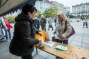 Po celou dobu happeningu probíhala sbírka potravin.