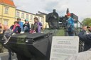 Bojové vozidlo Pandur při „mírové misi“ u Masarykova náměstní v Ostravě. 