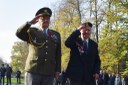 Vzpomínkového aktu se zúčastnil i 93letý veterán Jan Prokesz z Třince (vpravo). 