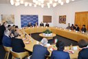 Přijetí delegací partnerských měst na radnici. 