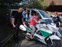 Komu se podaří usednout na policejní motocykl?
