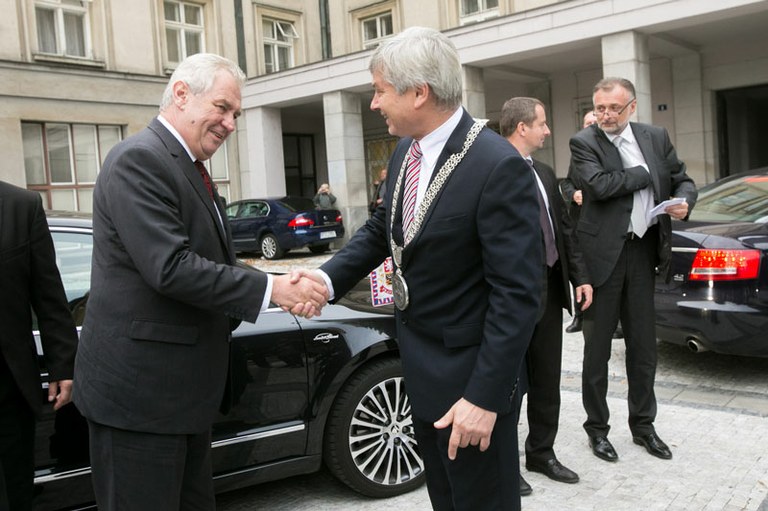 Prezident Miloš Zeman navštívil Radnici města Ostravy