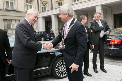 Prezident Miloš Zeman navštívil Radnici města Ostravy