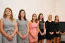 Část družstva českých mistryň z Ostravy-Michálkovic. 