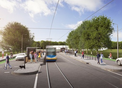 Pro novou tramvajovou trať je polovina dotázaných obyvatel, proti je třetina