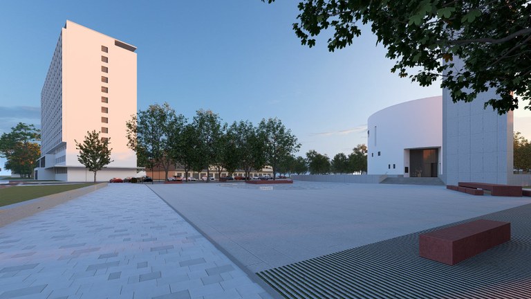 Proměna předprostoru kostela sv. Ducha přinese kvalitní veřejný prostor i dostatek parkovacích míst 