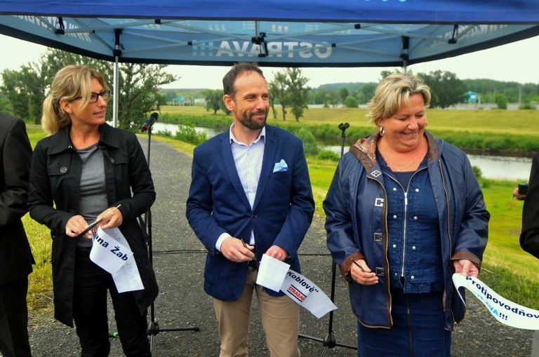 Protipovodňová hráz v Žabníku je dokončena