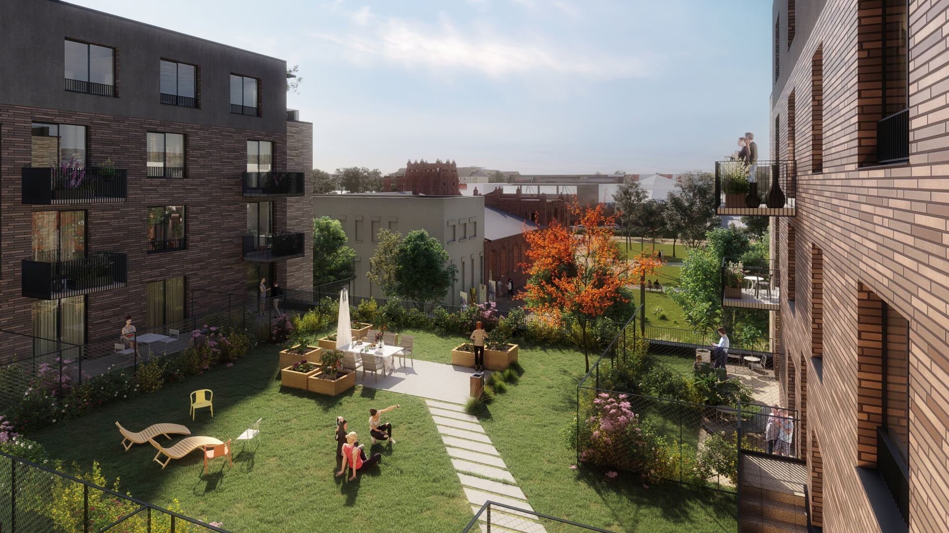Rezidence Stodolní bude přívětivým místem ke klidnému bydlení. Vizualizace: Bogle Architects