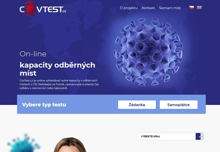 S hledáním volného odběrového místa na Covid pomůže nový web