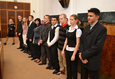Slavnostní vyhodnocení studentské praxe u strážníků