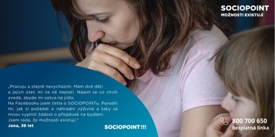 Sociopoint pomáhá v těžkých životních situacích 