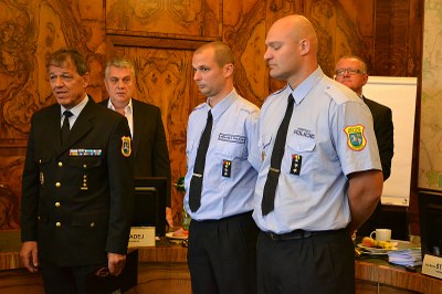 Strážníci Lukáš Klapuch a Jaroslav Nekola zachránci života