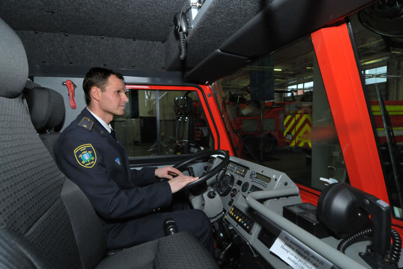 Velitel SDH z Nové Vsi Martin Novák.