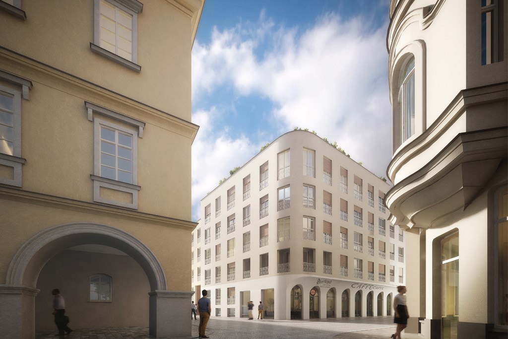 Na místě vyroste moderní rezidenční komplex Nové Lauby ctící genia loci místa.