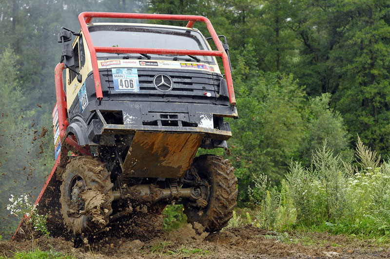 Truck trial ve Vřesině v extrémně těžkém  terénu,  dešti a blátě