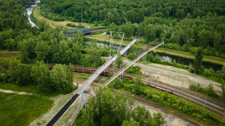 V Ostravě byla dokončena stavba unikátní lávky přes Ostravici