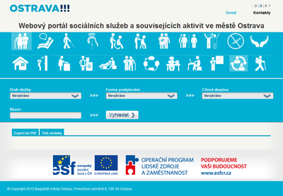 Webový portál pomůže při vyhledávání sociálních služeb v Ostravě