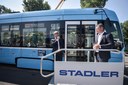 Prezentace nové tramvaje se zúčastnil také radní pro dopravu Lukáš Semerák. 