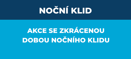 Noční klid - akce se zkrácenou dobou nočního klidu