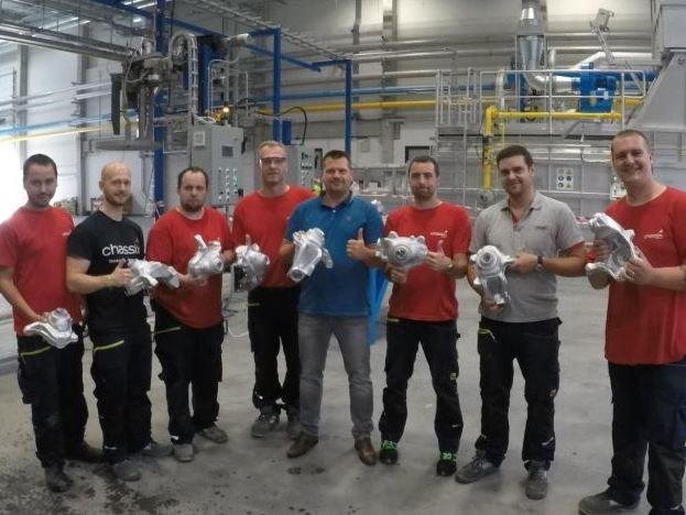 Chassix Inc. Ostrava successfully produced their very first set of trial castings!