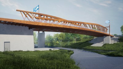 New bridge over the Ostravice River will become a city landmark