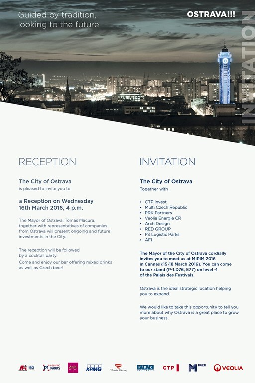 We invite you to the Ostrava stand at MIPIM trade fair